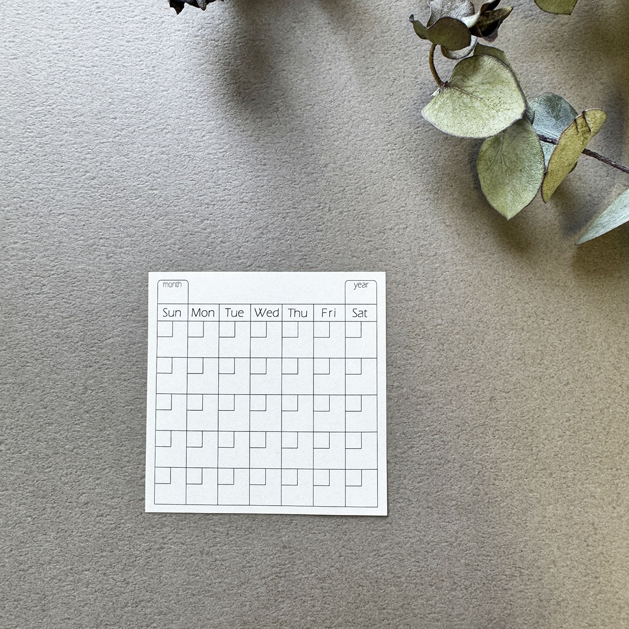 【100枚】カレンダー（mini）書籍用紙　▷　ハビットトラッカー(日付なし)の商品画像
